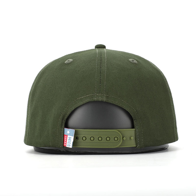 OEM مخصص عالي الجودة الكلاسيكية 5 لوحة الجيش الأخضر القطن التطريز المنسوجة شعار شعار الحبل snapback قبعة قبعة