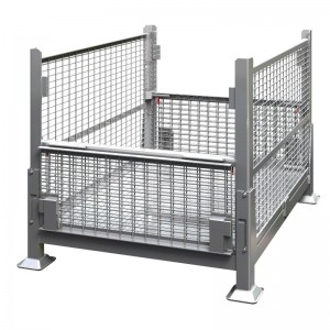 حاوية كبيرة السلك المعدني مع نصف الأبواب القابلة للانهيار