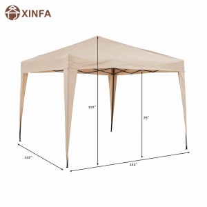 Crosley Furniture Hampton Gazebo في الهواء الطلق ، 10 \\\\ \'x 10 \\\\\' - تان