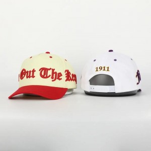 مخصص عالي الجودة 5 لوحة منحنية حافة القطن قبعة بيسبول ، ثلاثي الأبعاد تطريز شعار نفخة منظمة أبي قبعة