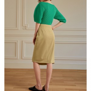 فرنسية على طراز العطلات ، تنورة شق ، 2023 تنورة جديدة جميع المباراة