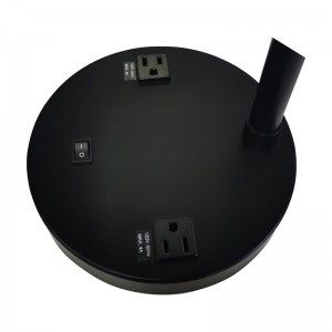 مصباح مكتب نغمان مع تشطيب أصفر أسود وخفيف ، مفتاح روك على/off ومنافذان مناسبان في غرفة الضيوف