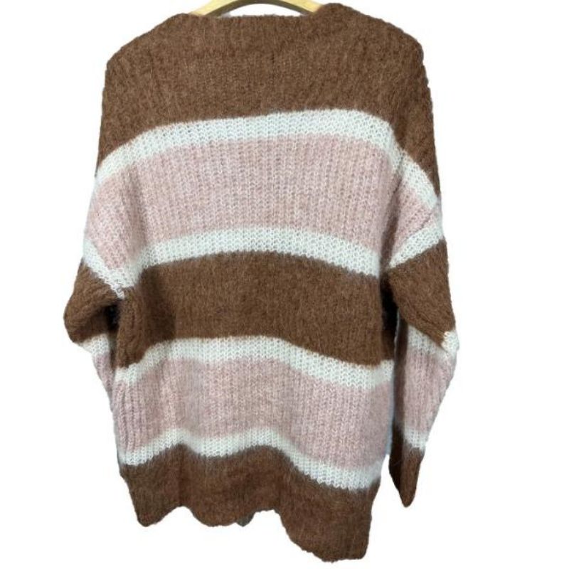 النساء ′ S Mohair Stripet Sweater Sweater