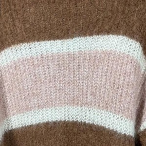 النساء ′ S Mohair Stripet Sweater Sweater
