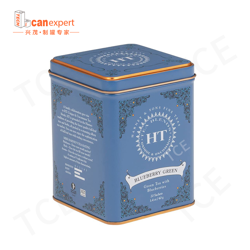 TCE- التصميم الجديد علبة الشاي الشاي مربع مربع يمكن