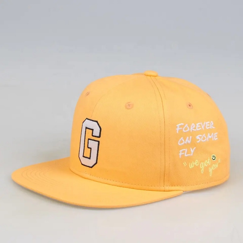 صنع في الصين ستة لوحة البيسبول CAP للرجال مخصص Gorras Snapbacks القبعات التطريز الأصفر