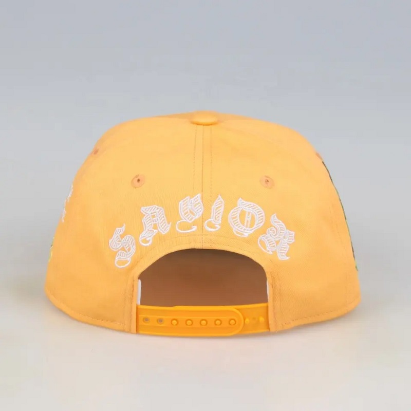 صنع في الصين ستة لوحة البيسبول CAP للرجال مخصص Gorras Snapbacks القبعات التطريز الأصفر