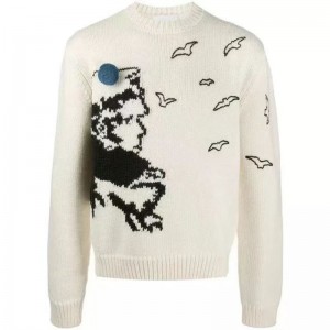 مخصص في فصل الشتاء تصنيع سترات جاكار متماسكة للرجل