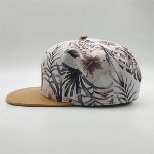 تخصيص قبعات طباعة Snapback ، غطاء محفوفة بالطباعة الرقمية ، قبعات Snapback Leather Patch ،