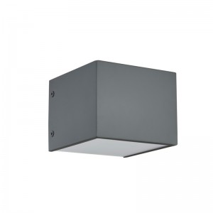 مصباح جدار فندق Hospitality مع الانتهاء من الرمادي المسطح المطلي و LED متكامل في الداخل في غرفة الضيوف النموذجية في الفندق