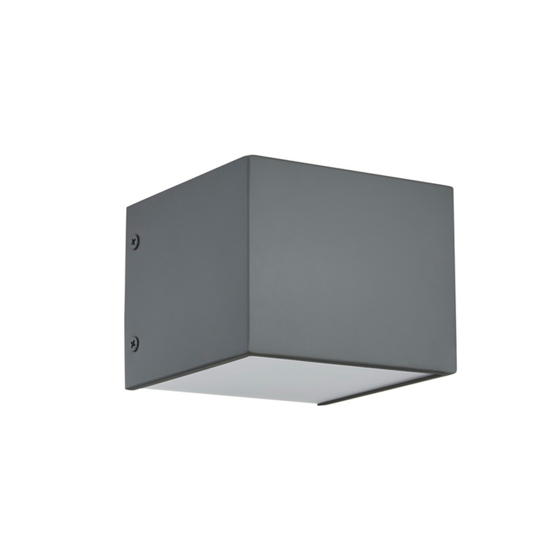 مصباح جدار فندق Hospitality مع الانتهاء من الرمادي المسطح المطلي و LED متكامل في الداخل في غرفة الضيوف النموذجية في الفندق