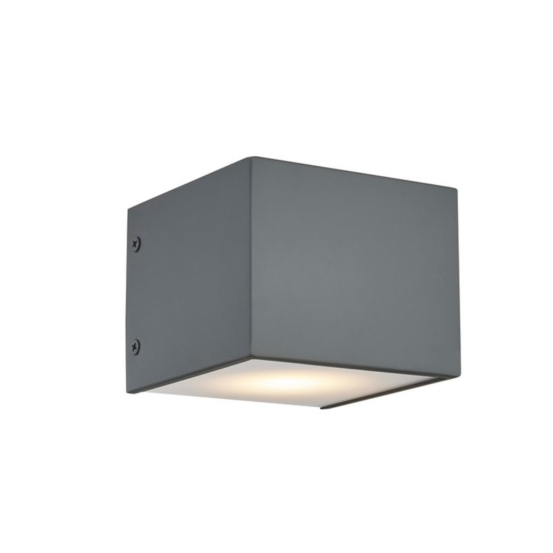 مصباح جدار فندق Hospitality مع الانتهاء من الرمادي المسطح المطلي و LED متكامل في الداخل في غرفة الضيوف النموذجية في الفندق