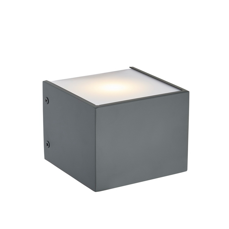 مصباح جدار فندق Hospitality مع الانتهاء من الرمادي المسطح المطلي و LED متكامل في الداخل في غرفة الضيوف النموذجية في الفندق