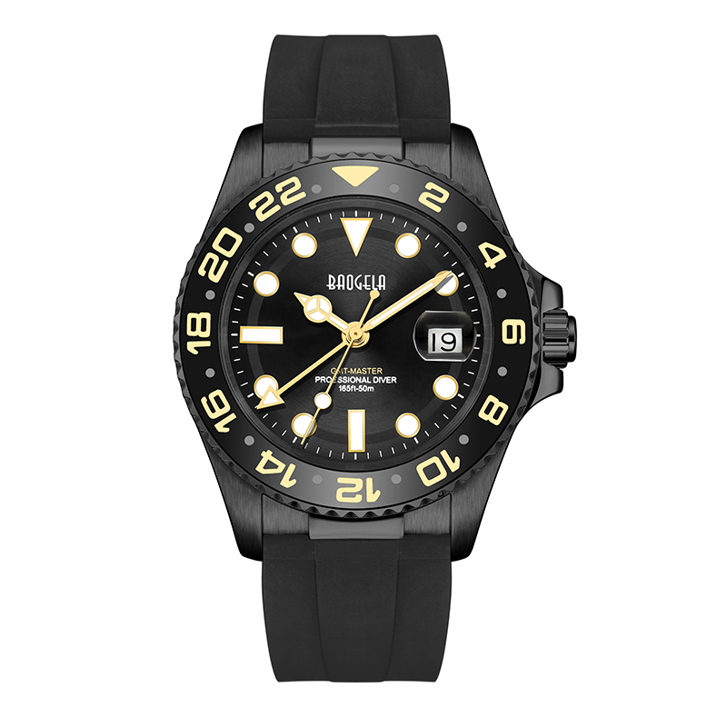 Baogela Top Brand 50m مقاوم للماء Rose Gold Watch Men Quartz Watch Diving Fashion Fashions Sport Watch Swiss Movementwatch 22805