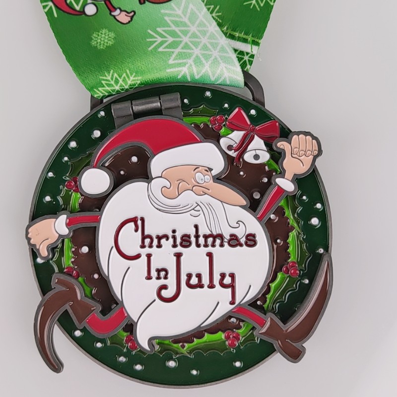 ميداليات مخصصة ميداليات عيد الميلاد ميداليات Santa Claus Run Medals Fun Run Medals Sports Finisher Medals