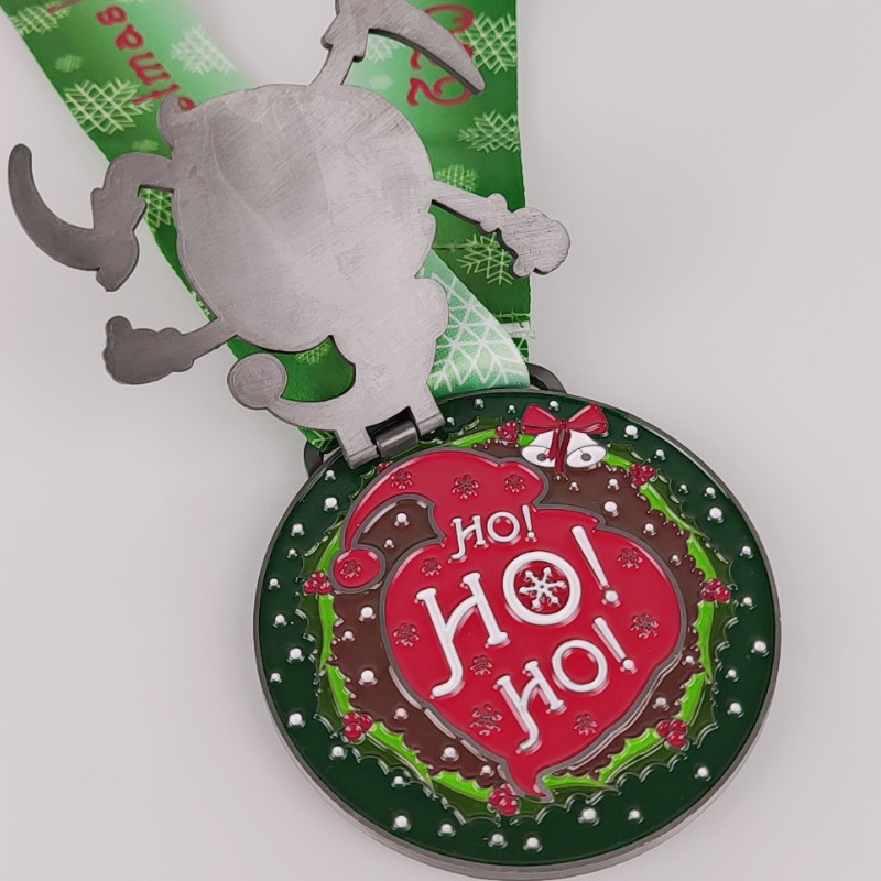 ميداليات مخصصة ميداليات عيد الميلاد ميداليات Santa Claus Run Medals Fun Run Medals Sports Finisher Medals