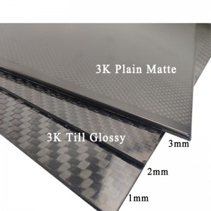 ورقة ألياف الكربون عالية القوة 3K للبيع