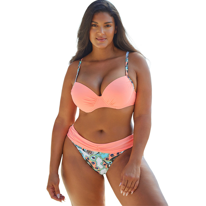 طباعة بالإضافة إلى حجم swimsuits بيكيني مثير