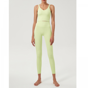 مجموعة اليوغا عالية الخصر مبطنة