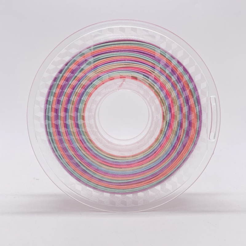 حرير قوس قزح Multicolour PLA Filament Pastel Color1.75mm 3D PLA FLA