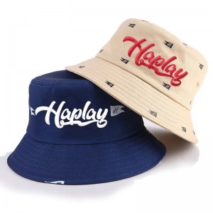 قبعات دلو القطن المخصصة تصميم قبعات دلو التطريز الخاصة بك مع شعار مخصص