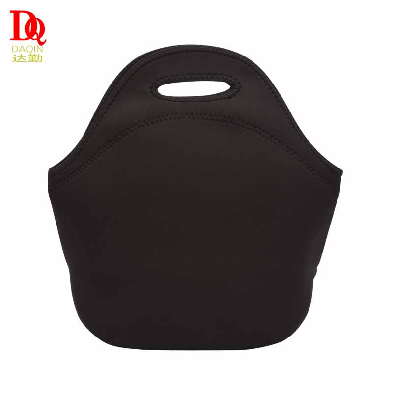 مورد الصين مخصص شعار أسود لون غداء حقيبة نزهة