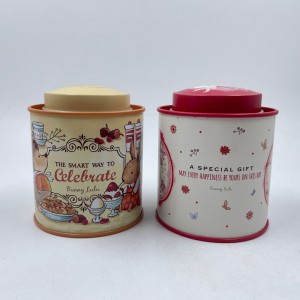 صفيح جولة الشاي Caddy Candy Snack Backaging Box Tin Box