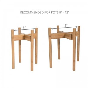 موقف مصنع رف زهور قابلة للتعديل من الخيزران