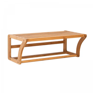 رف تركيب جدار الخيزران مع أشرطة منشفة