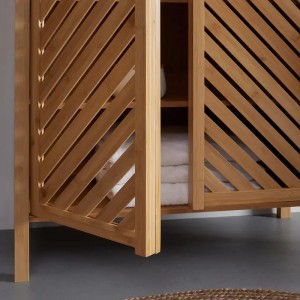 خزانة تخزين متعددة الوظائف الخيزران