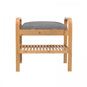 ممر شاشة الجرف منظم التخزين أحذية رف مقعد الخيزران مقعد الحذاء