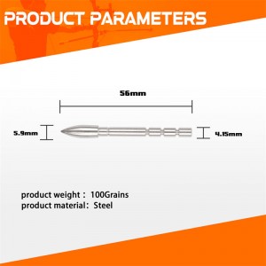 100 جرين إدراج نقطة رصاصة لسهام الكربون ID4.2mm