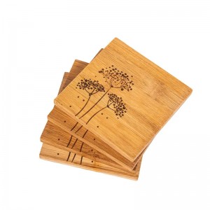 Eco Friendly Bamboo Hand Craft Non Slip Beer Coaster 4