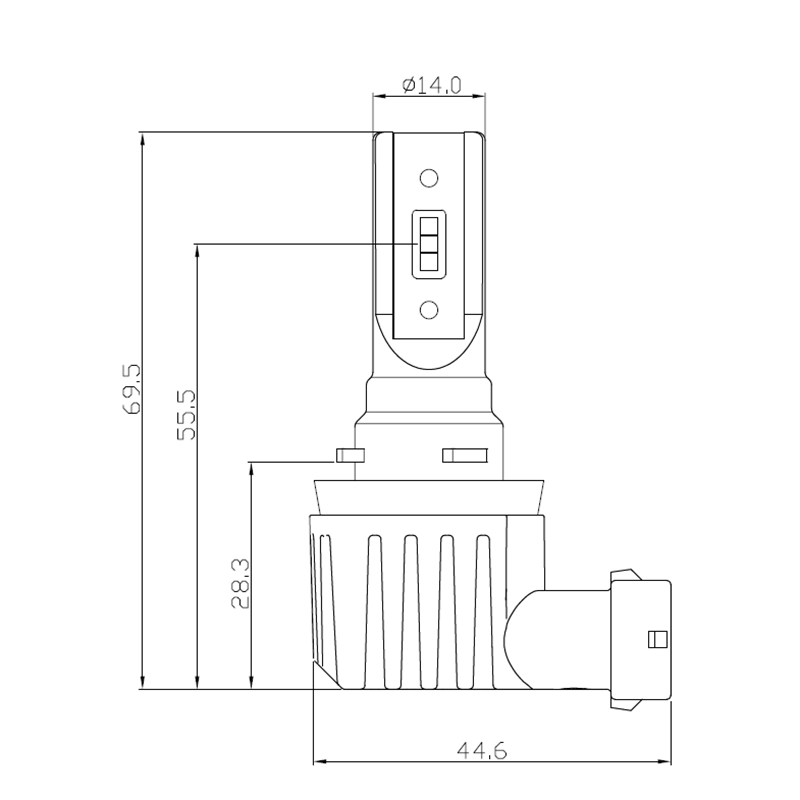 C12 LED المصباح الأمامي