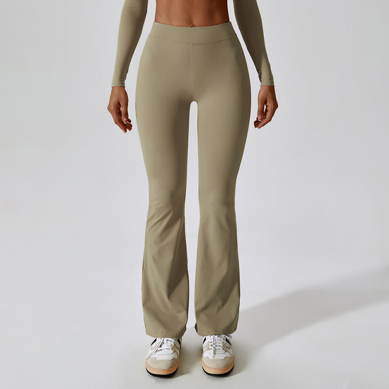 SC1096 عالية الخصر الصلب رباعي الاتجاهات طماق للنساء تدفع حتى Scrunch Flare Leggings Yoga Pants للنساء