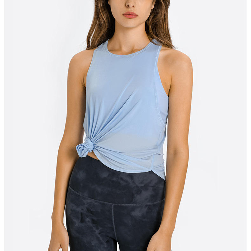 SC102512 Spring Fashion Blouse Blouse Hollow Prockout Tops Yoga Women \\'s Tank Top Womens Yoga Tank Open Open Back
