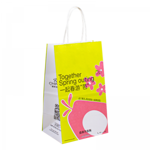 حقيبة ورق تسوق من كرافت بالجملة كرافت أسود مع شعار للملابس حقيبة تغليف مخصصة