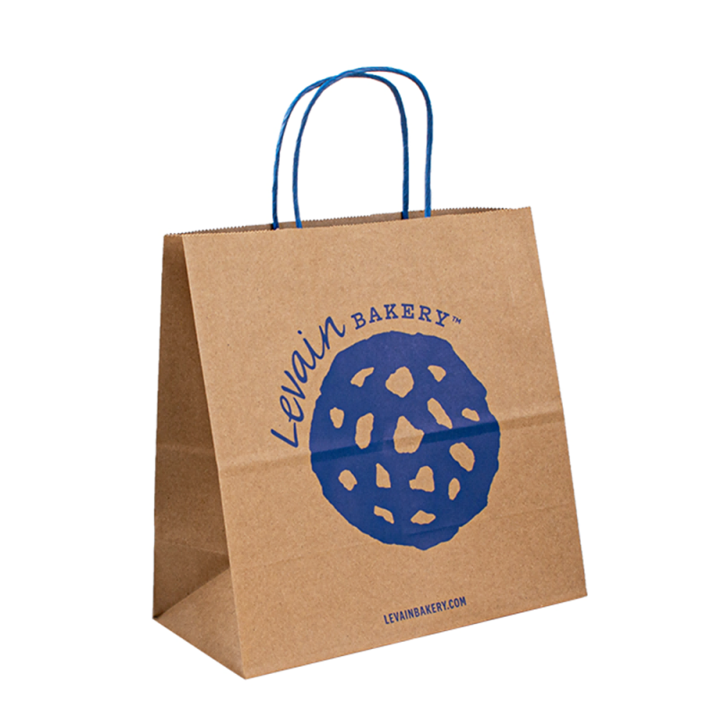 مخصصة للبيئة براون هدايا التسوق الورق اليطواق كرافت أكياس التغليف مع شعارك الخاص بك.