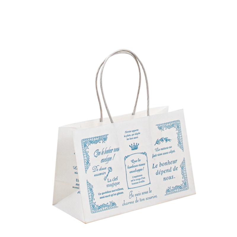 حقيبة ورقية فاخرة مع أكياس ورق شعارك الخاصة تتعامل مع حقيبة ورق حرفية