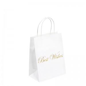 شكرا لك حقيبة ورقية لك أكياس هدايا الورق الورقية كرافت الترويجية مع مقابض حقيبة ورقية كرافت