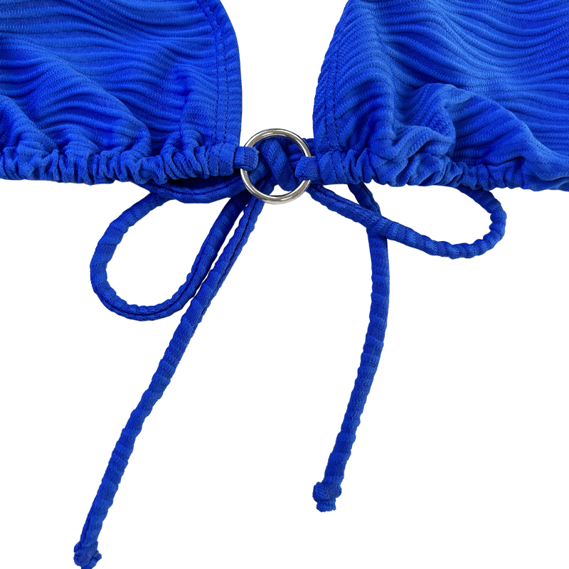 زرقاء النمط الأزرق من القماش الحلقي حزام سوار السباحة من قطعتين