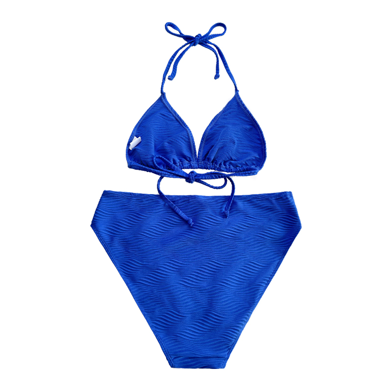 زرقاء نمط خاص القماش المثلث كوب الرسن الرسن حزام تقسيم السباحة