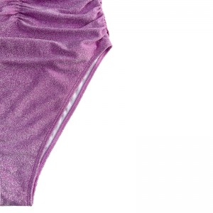 أرجوانية فضية فضية بدون حمال