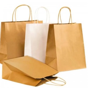 حقيبة ورقية Kraft مع شعارك الخاص