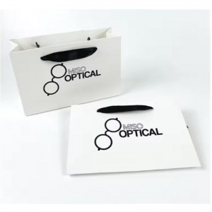 أكياس ورقية مطبوعة من الورق المقوى الورقي الفاخر كيس هدايا كرافت الورقية مع مقبض الشريط لحقيبة التسوق مع شعارك الخاص