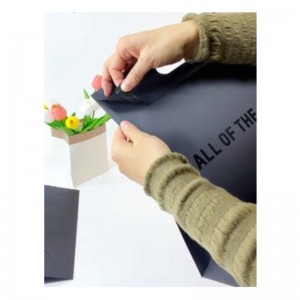 مقبض فاخر يموت مقبض أسود للتسوق في تعبئة والتغليف حقيبة مجوهرات مجوهر