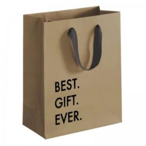 شعار تصميم مخصص قابل لإعادة الاستخدام القابلة لإعادة الاستخدام المطبوعة المطبوعة بني كرافت كرافت بوتيك بوتيك ورقي مع مقبض الشريط