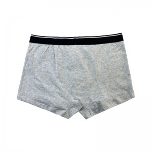 تخصيص ملابس داخلية بالألوان العادية المطبوعة الكاملة المريحة للرجال الناعم الناعم ملاكم ملاكم عيد الميلاد الرمادي