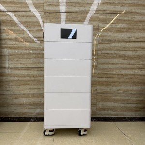 51.2V 100A LIFEPO4 حزمة بطارية قابلة للتكديس مع شاشة LED ذكية ذكية 5 كيلو وات ساعة و 15 كيلو وات الساعة واو ساعة كحد أقصى حتى 40 كيلو واط ساعة