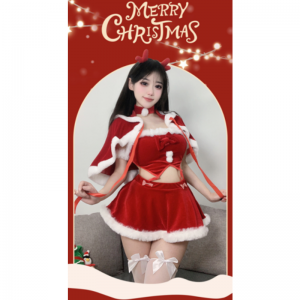 Cosplay Christmas Comple ، زي ملهى ليلي مثير ، العام الجديد\\مجموعات مغرية ، نقية وبريئة \\\"لا حاجة للإقلاع\\\"زيت الفتاة المتحمسة للأرنب: 291+250 ا...
